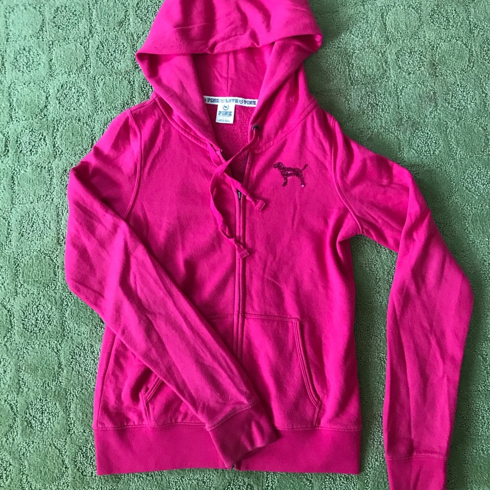 PINK zip- up Hoodie